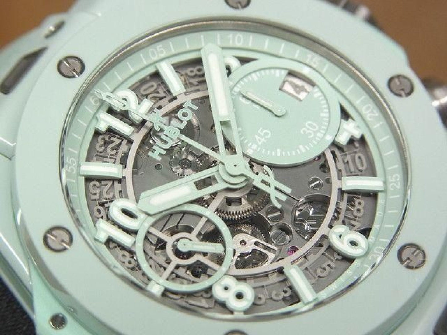 HUBLOT Big Bang Unico mintgrøn keramik 42 MM 441.GS.5221.RX Herre 191858546 hannari-shop