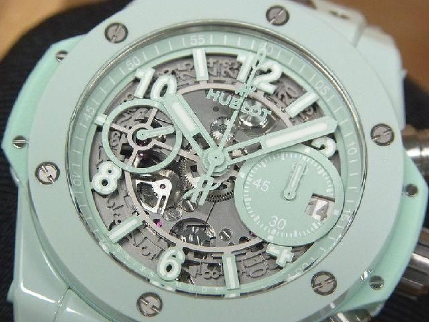 HUBLOT Big Bang Unico mintgrøn keramik 42 MM 441.GS.5221.RX Herre 191858546 hannari-shop