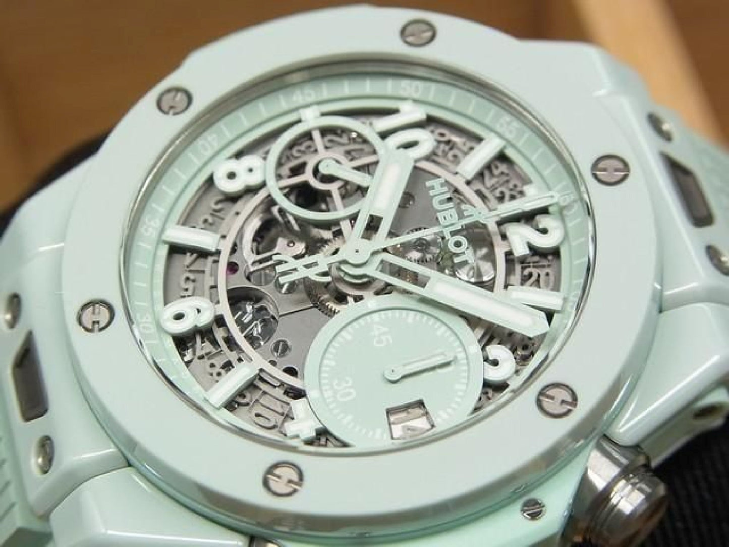 HUBLOT Big Bang Unico mintgrøn keramik 42 MM 441.GS.5221.RX Herre 191858546 hannari-shop