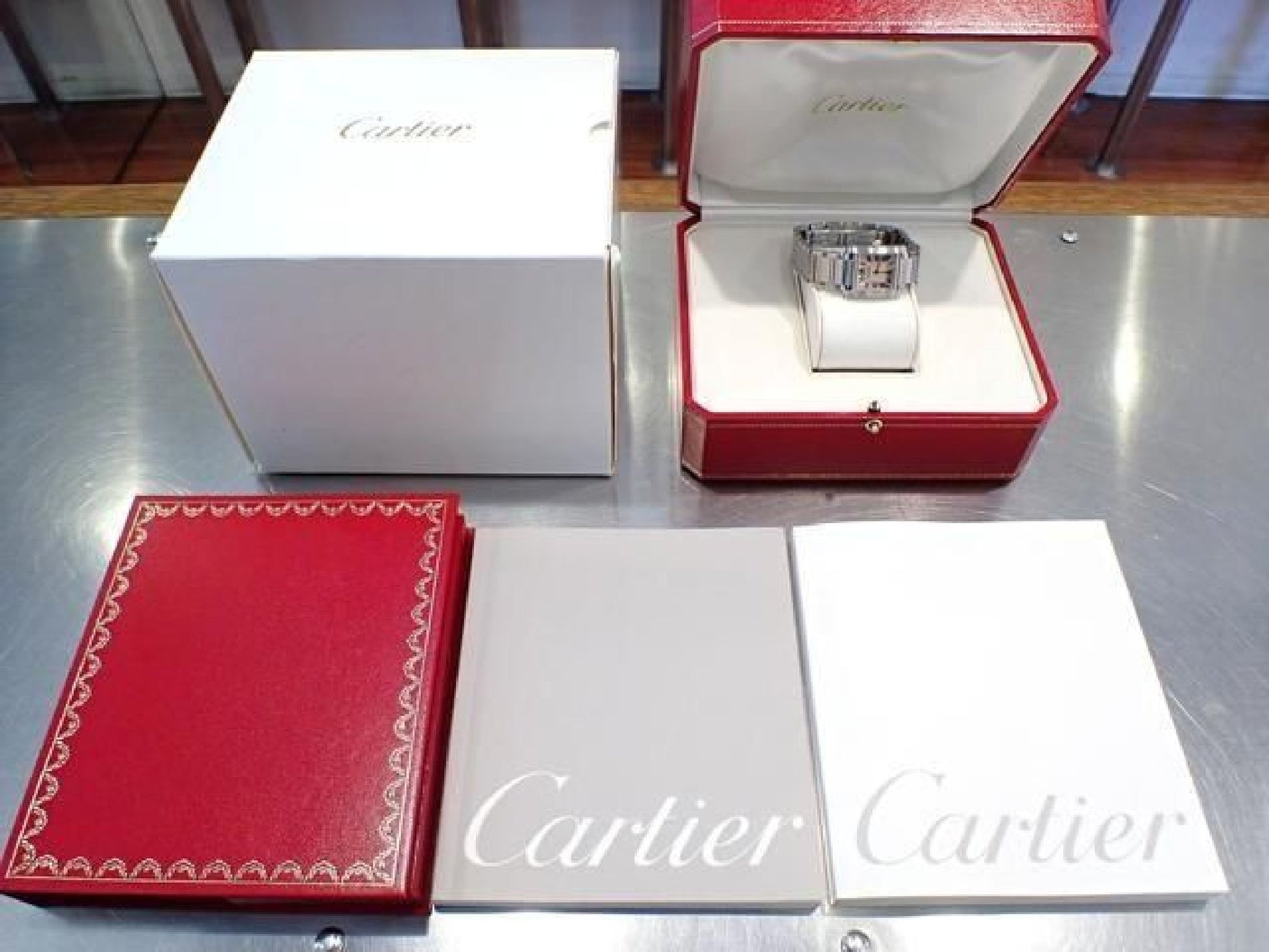 CARTIER Womens Tank Francaise SM PG combination W51027Q4 '04 Womens 192049839 hannari-shop