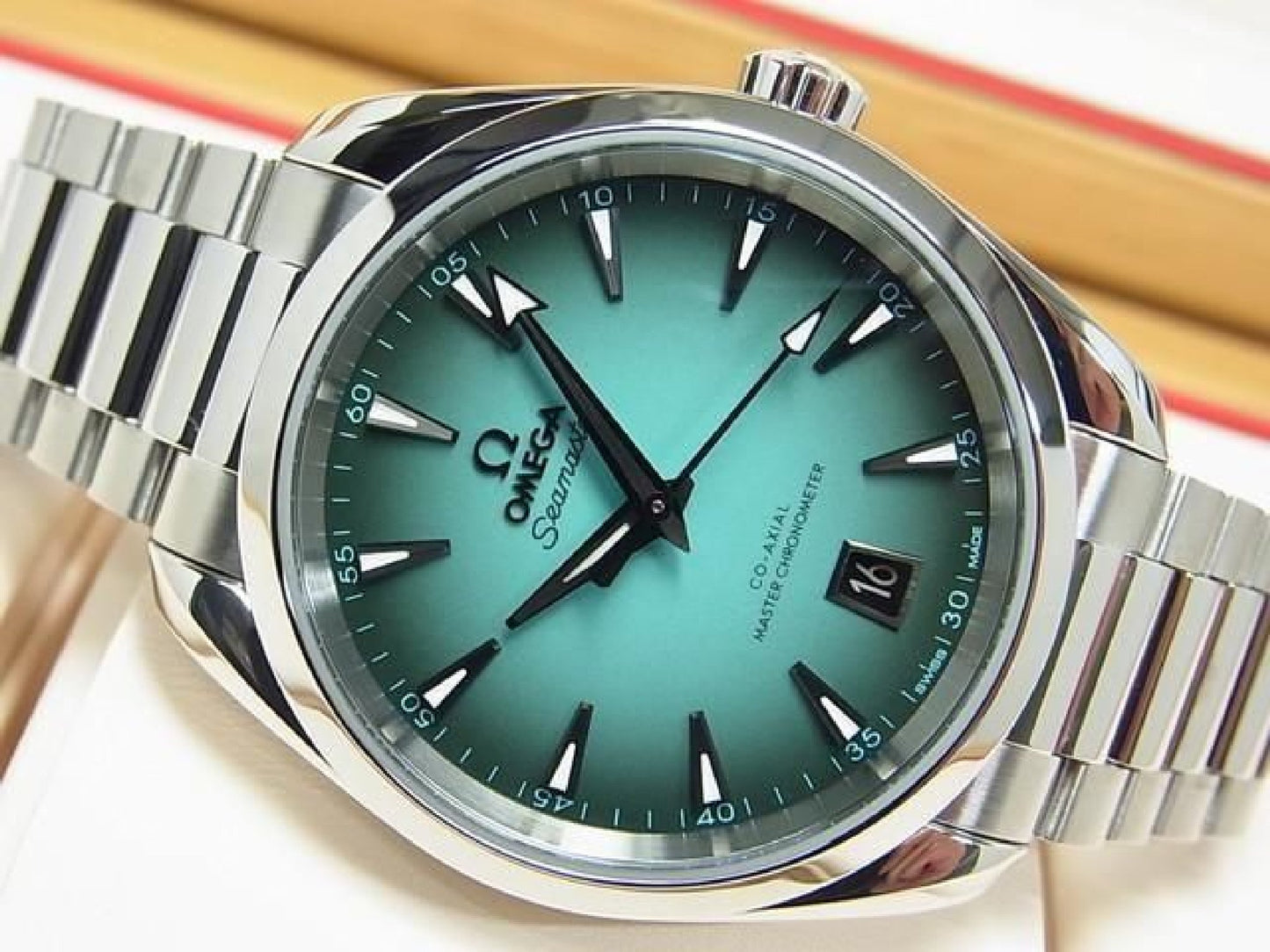 OMEGA SEA MASTER AquaTerra 150M 38 MM turkis Herre 192109820 hannari-shop