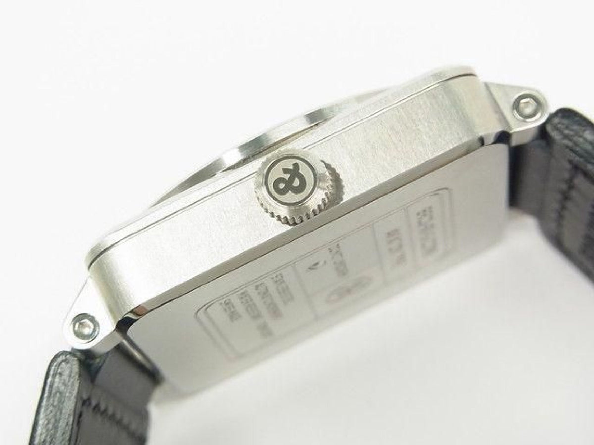BELL & ROSS BR03-97 Reserve de Marche BR0397-BL-SI/SCA Authentieke goederen Heren 192234983 hannari-shop