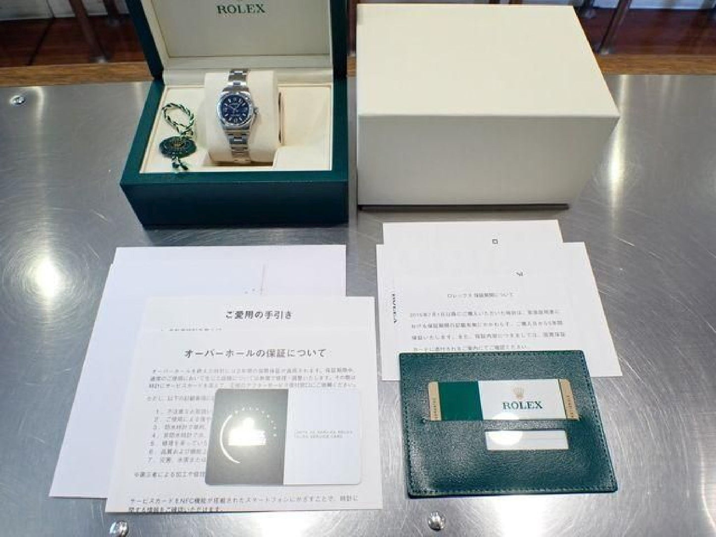 ROLEX Oyster PERPETUAL Blue Index Dial 3 6 9 176200 '16 Mens 192316903 hannari-shop