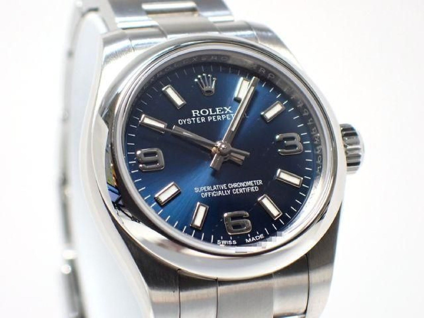 ROLEX Oyster PERPETUAL Blue Index Dial 3 6 9 176200 '16 Mens 192316903 hannari-shop