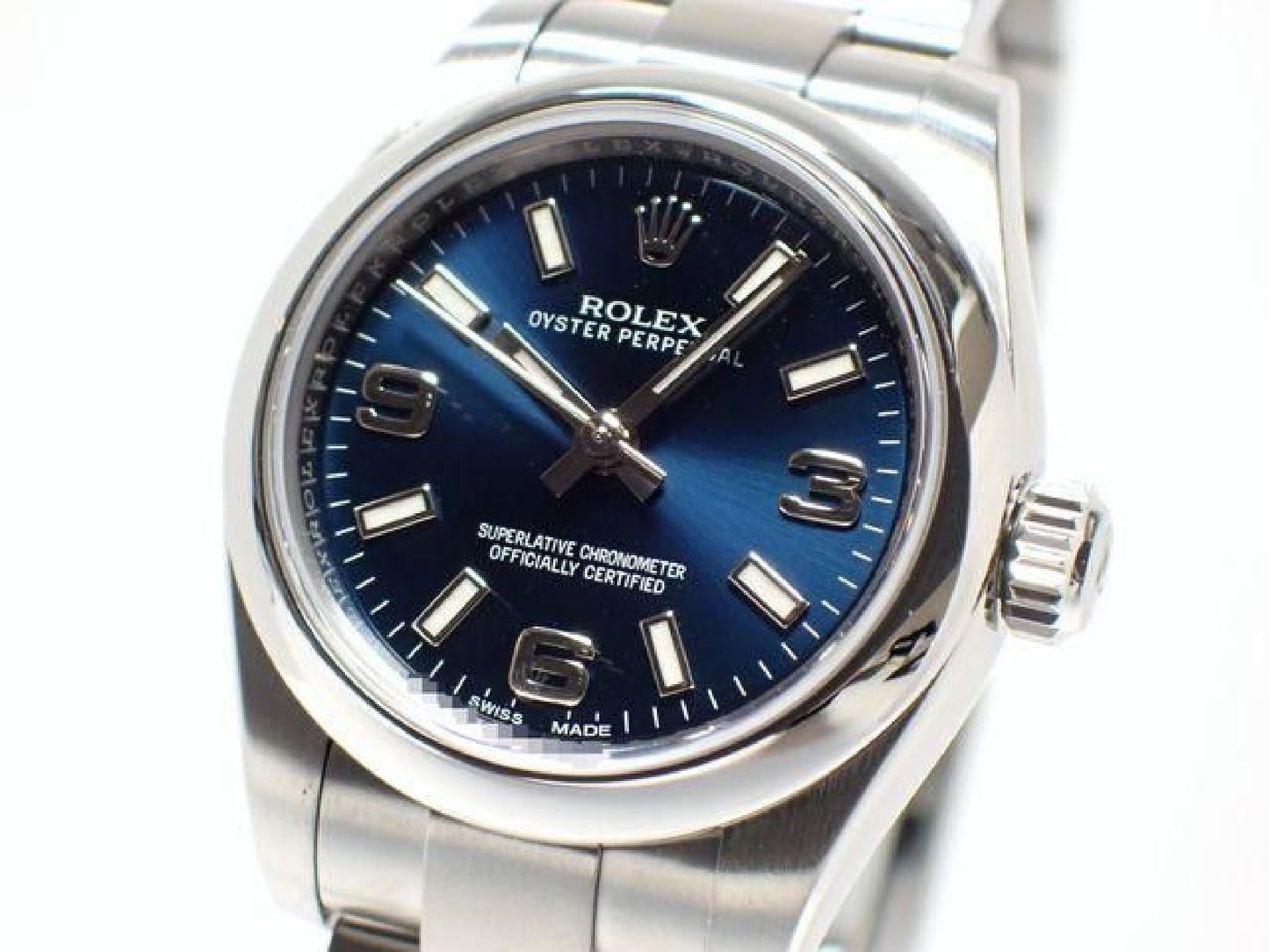 ROLEX Oyster PERPETUAL Blue Index Dial 3 6 9 176200 '16 Mens 192316903 hannari-shop