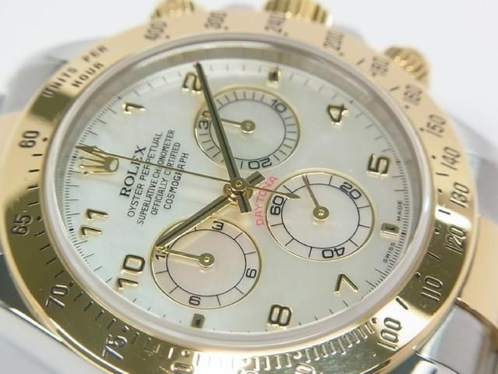 ROLEX Daytona SS xYG combinatie wit Shell 116523 Y serie Heren 192416387 hannari-shop