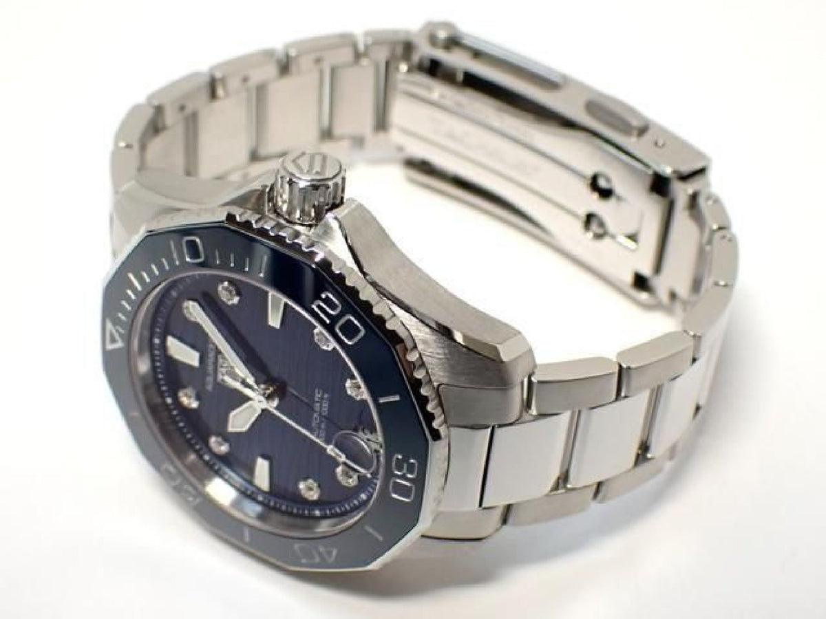 TAG HEUER Aquaracer Professional300 blue 8P diamond Genuine goods Mens 192443505 hannari-shop