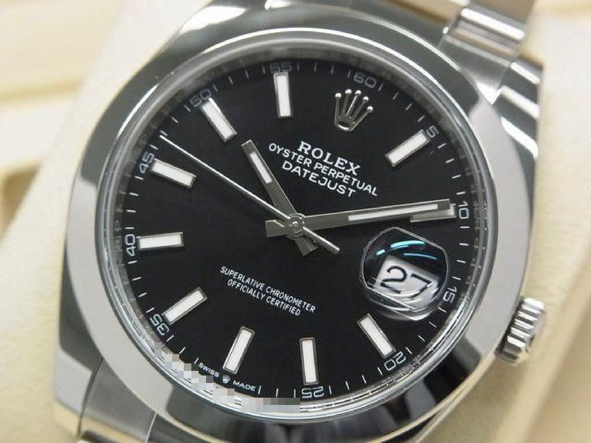 ROLEX Datejust 41 nero lucido 126300 Bracciale Oyster Uomo 192524486 hannari-shop