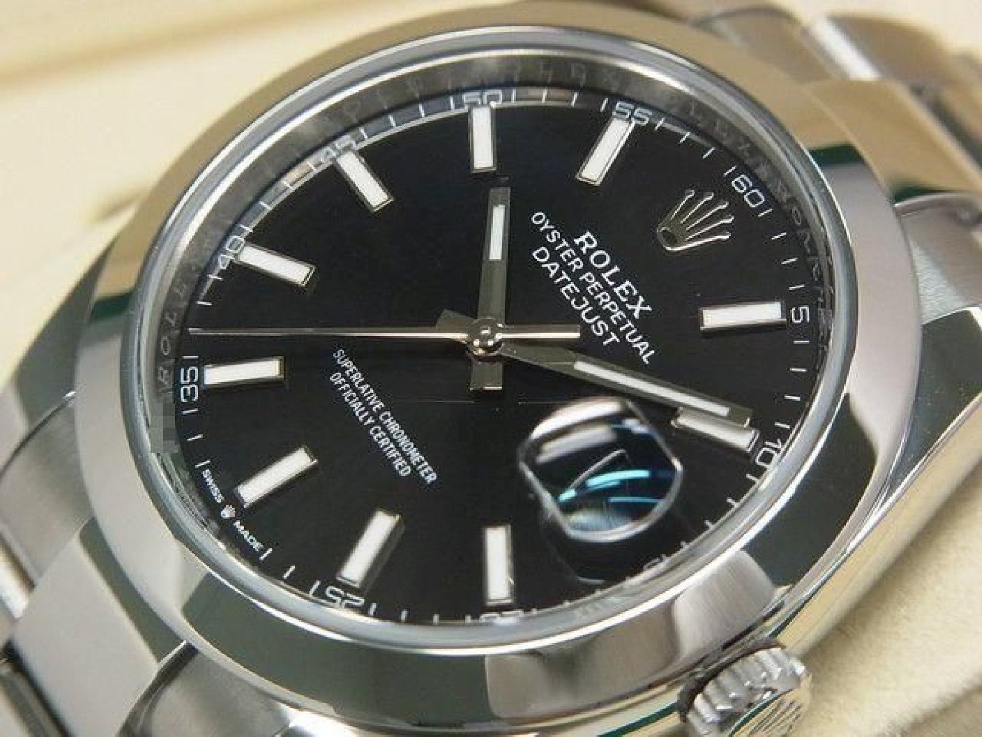 ROLEX Datejust 41 nero lucido 126300 Bracciale Oyster Uomo 192524486 hannari-shop