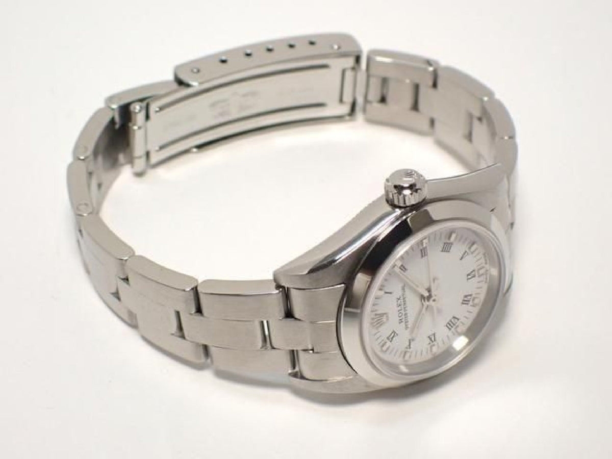 ROLEX Oyster PERPETUAL white Print Roman 76080 K series '02 Mens 192786827 hannari-shop