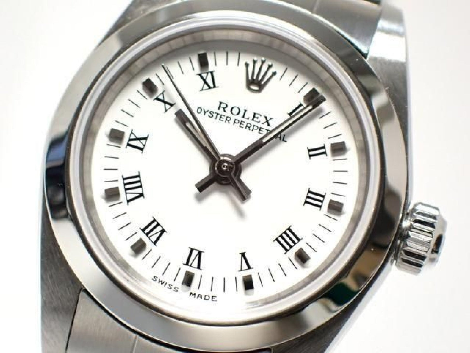ROLEX Oyster PERPETUAL white Print Roman 76080 K series '02 Mens 192786827 hannari-shop
