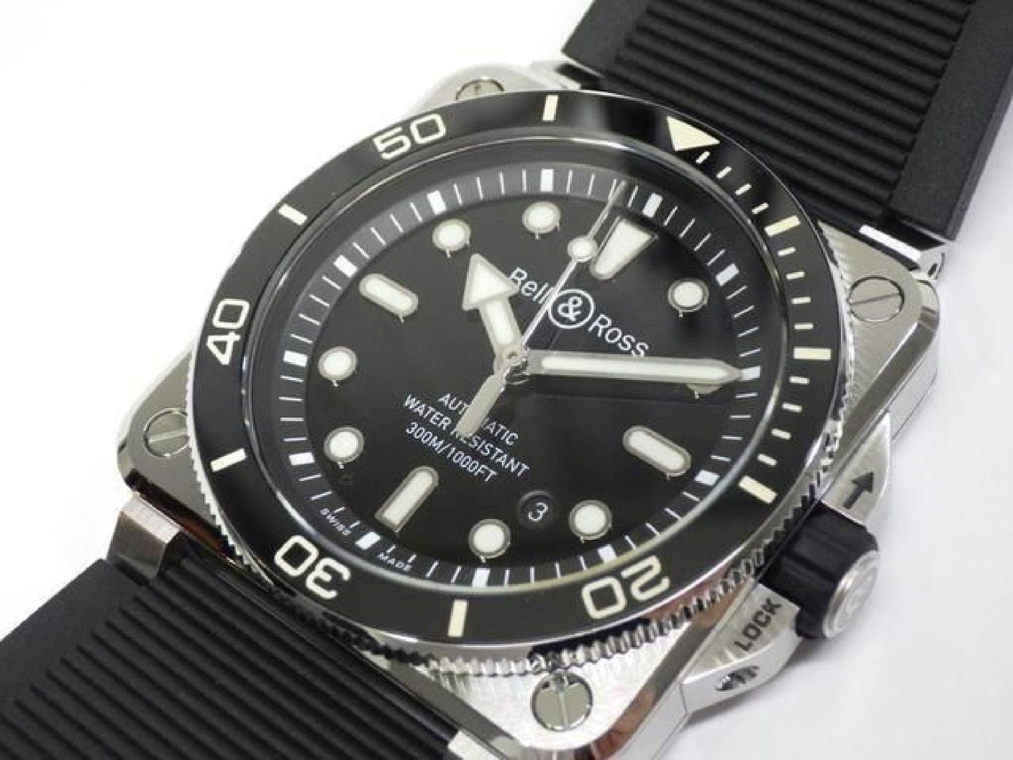 BELL & ROSS BR03 DIVER acier noir 42 MM BR03A-D-BL-ST/SRB Homme 192874791 hannari-shop