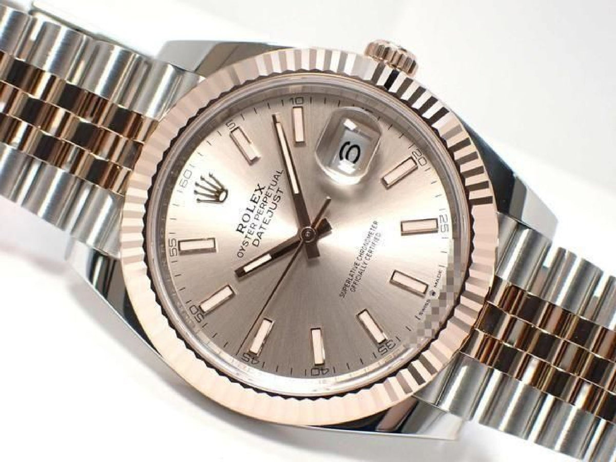ROLEX Datejust 41 SS x Everose Gold combinazione Sundust Dial 126331 Uomo 192921054 hannari-shop
