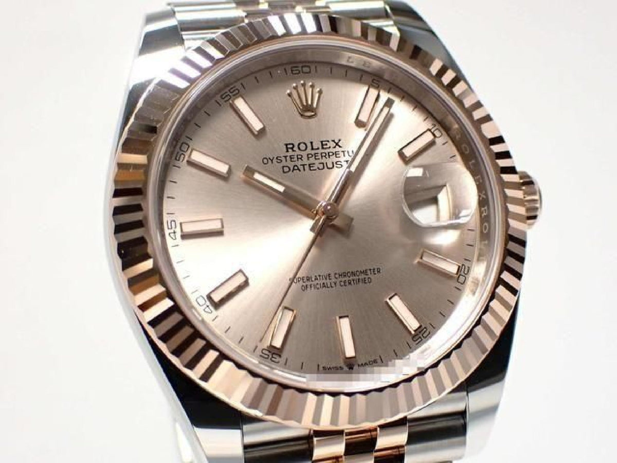 ROLEX Datejust 41 SS x Everose Gold combinazione Sundust Dial 126331 Uomo 192921054 hannari-shop