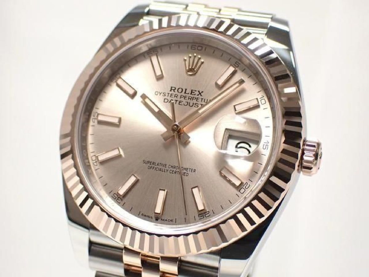 ROLEX Datejust 41 SS x Everose Gold combinazione Sundust Dial 126331 Uomo 192921054 hannari-shop