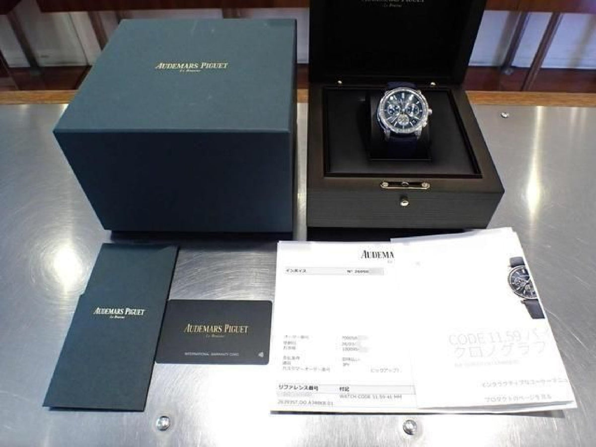 AUDEMARS PIGUET CODE 11.59 by  Chronograph blue 26393ST '23 Mens 192951696 hannari-shop