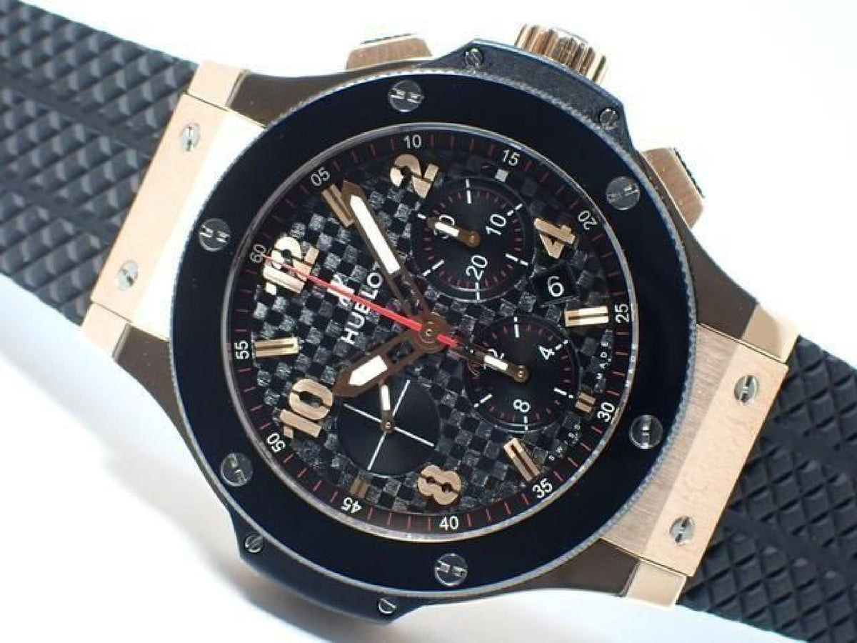 HUBLOT Big Bang guldkeramik 18K rødguld 301.PB.131.RX Ægte vare '22 herremodel 192980209 hannari-shop
