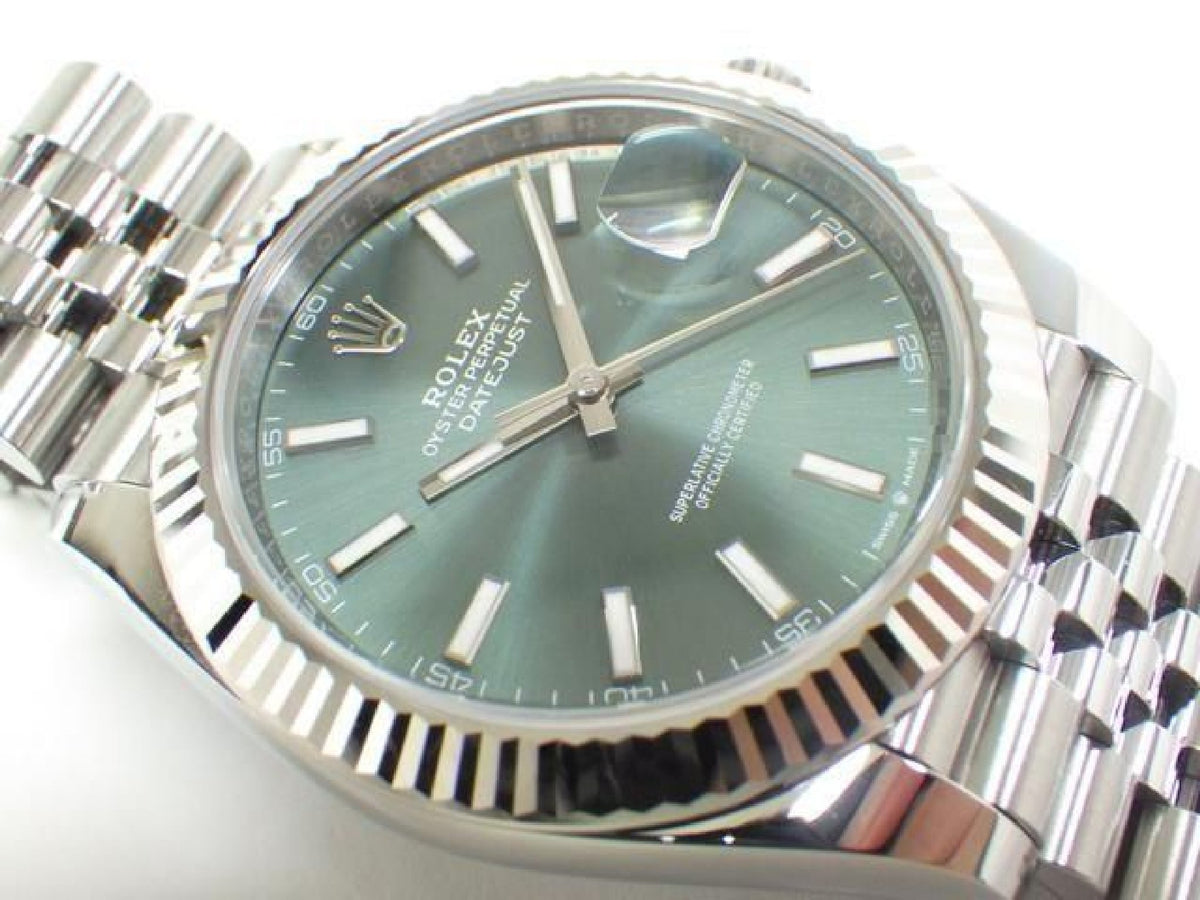 ROLEX Datejust 41 mintgrøn Jubilee-armbånd Ref.126334 Herre 192987931 hannari-shop