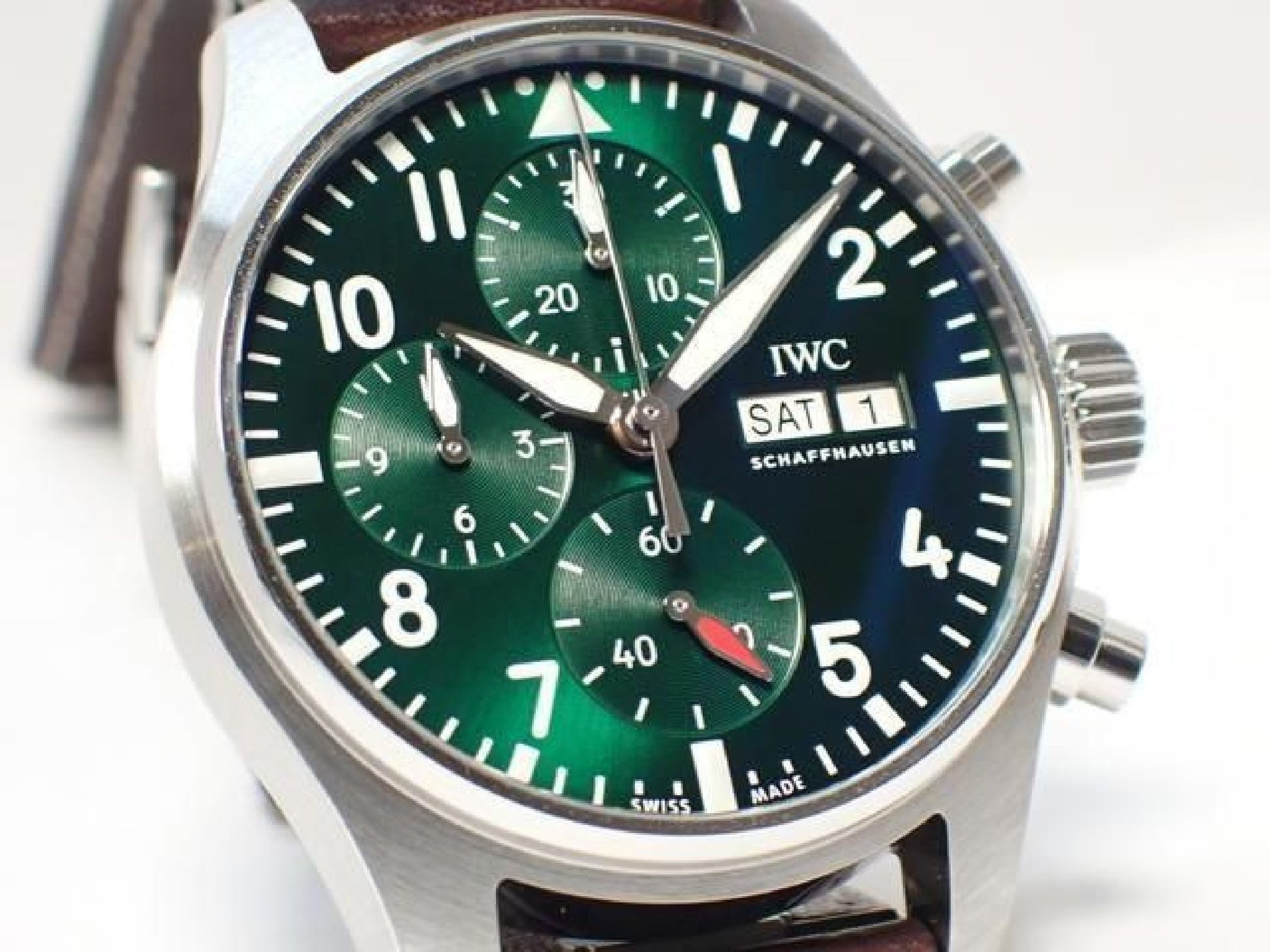 IWC Pilot's watch Chronograph 41 groen IW388103 '21 Heren 193000391 hannari-shop