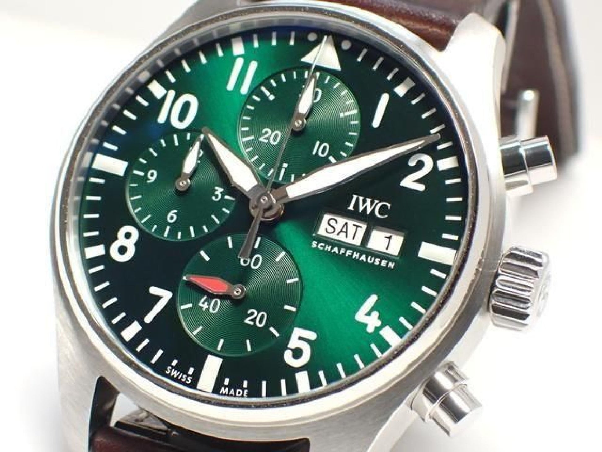 IWC Pilot's watch Chronograph 41 groen IW388103 '21 Heren 193000391 hannari-shop