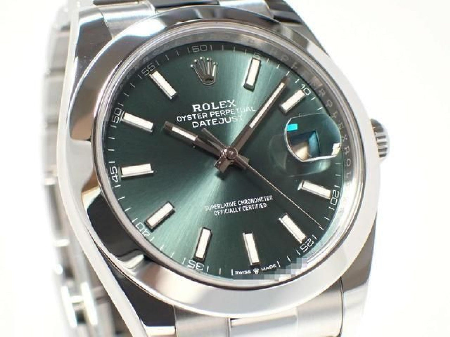 ROLEX Datejust 41 bracelet Oyster vert menthe 126300 '24 Homme 193108026 hannari-shop