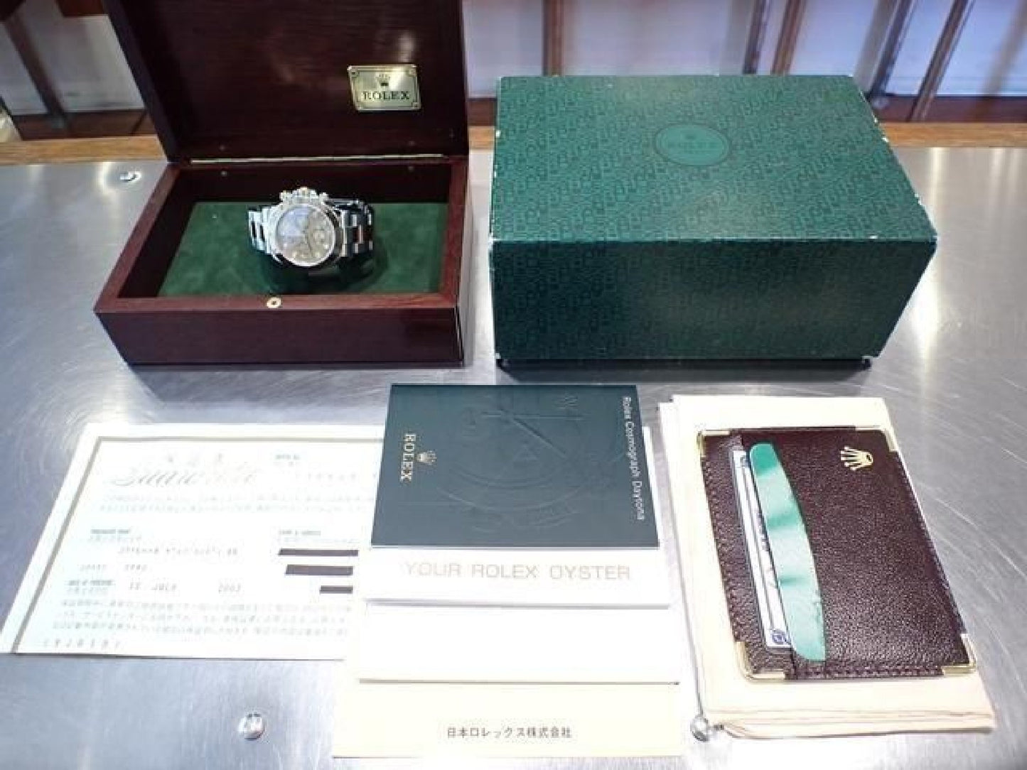 ROLEX Daytona SS &18KYG 8P diamond Ref.116523G Y series '03 Mens 193128735 hannari-shop