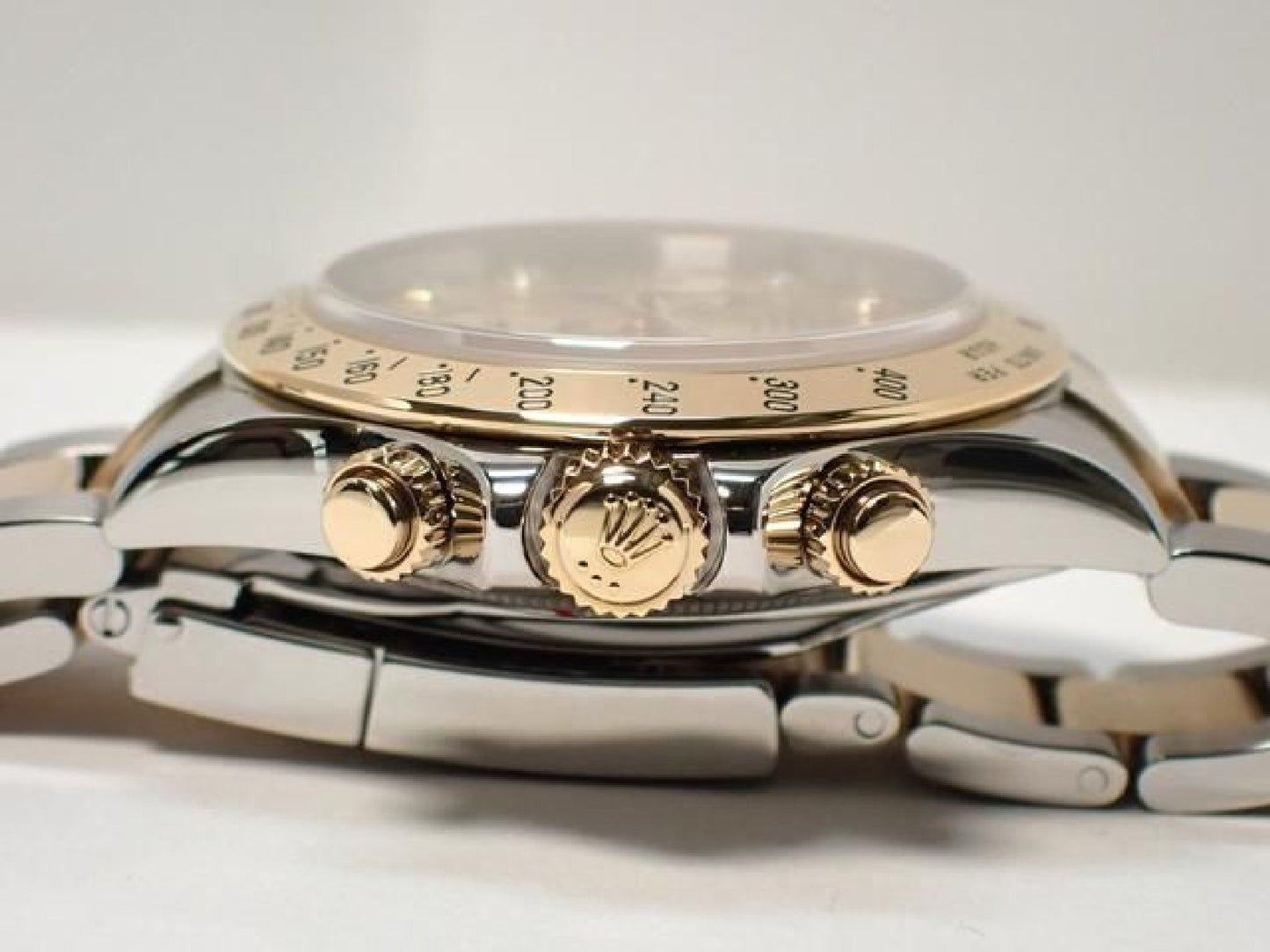 ROLEX Daytona SS &18KYG 8P diamond Ref.116523G Y series '03 Mens 193128735 hannari-shop