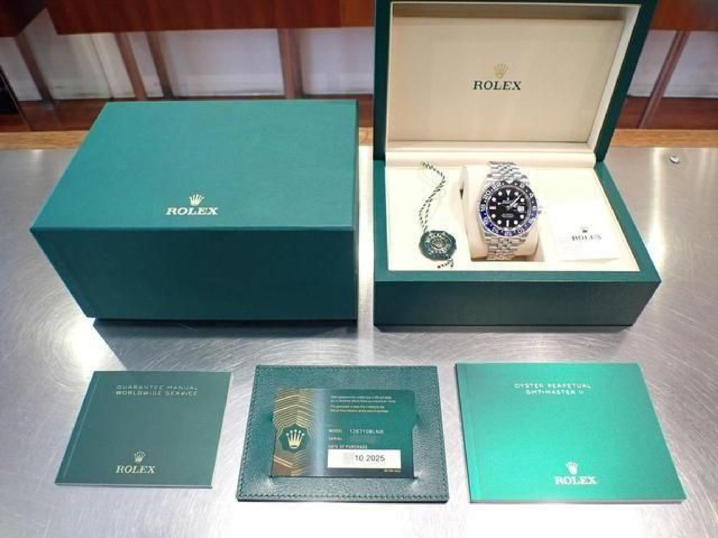 ROLEX GMT MasterII blue black bezel 126710BLNR Jubilee Bracelet '25 purchased Mens 193177198 hannari-shop