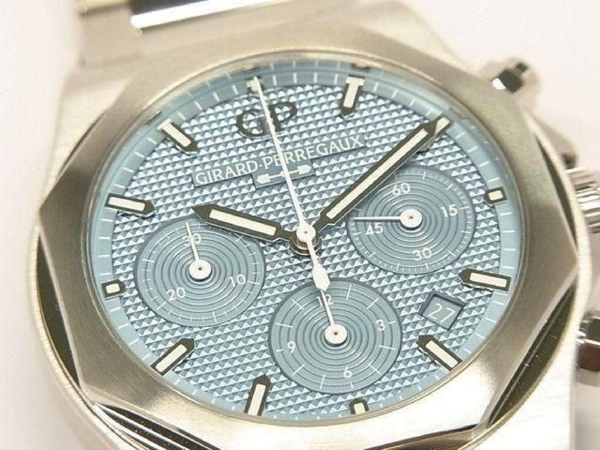 GIRARD PERREGAUX Laureato Chronograph 42 MM isblå world180 Lot Limited Herre 193178415 hannari-shop