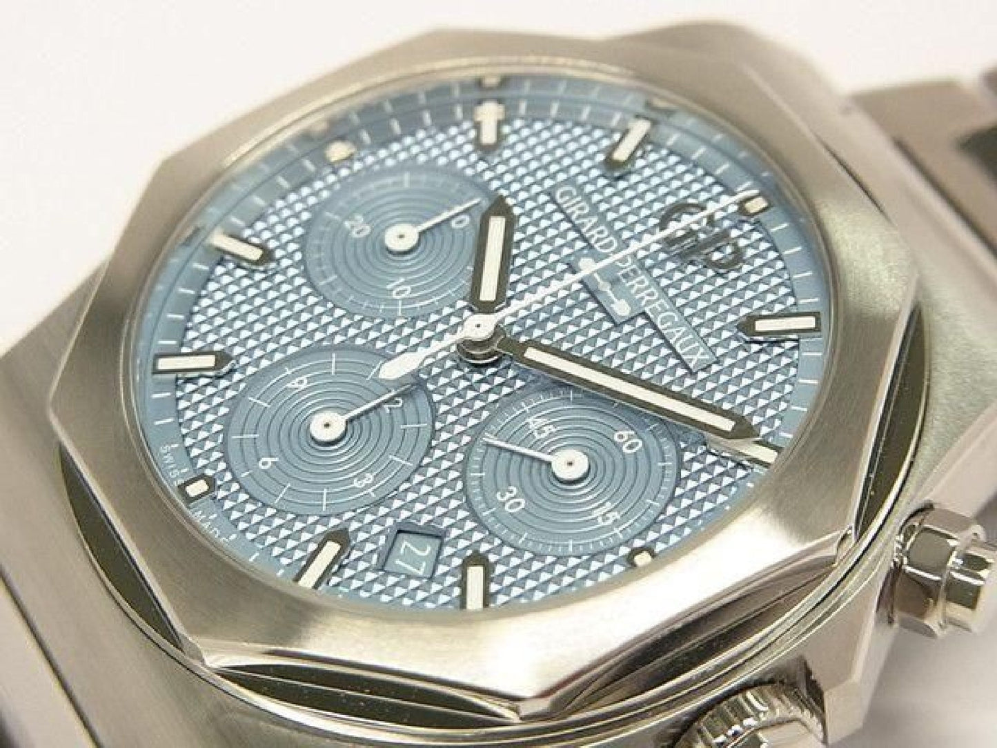 GIRARD PERREGAUX Laureato Chronograph 42 MM isblå world180 Lot Limited Herre 193178415 hannari-shop
