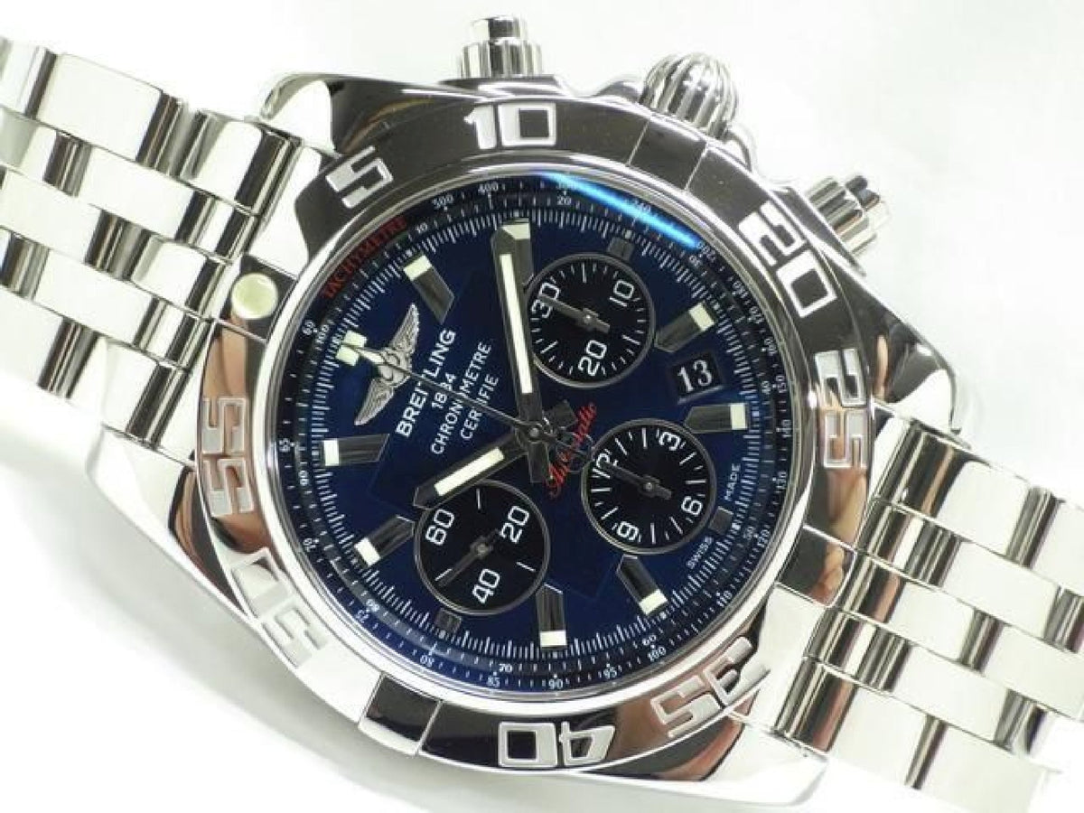BREITLING Chrono Mat44 blu A011C89PA Giappone autentico uomo 193183946 hannari-shop