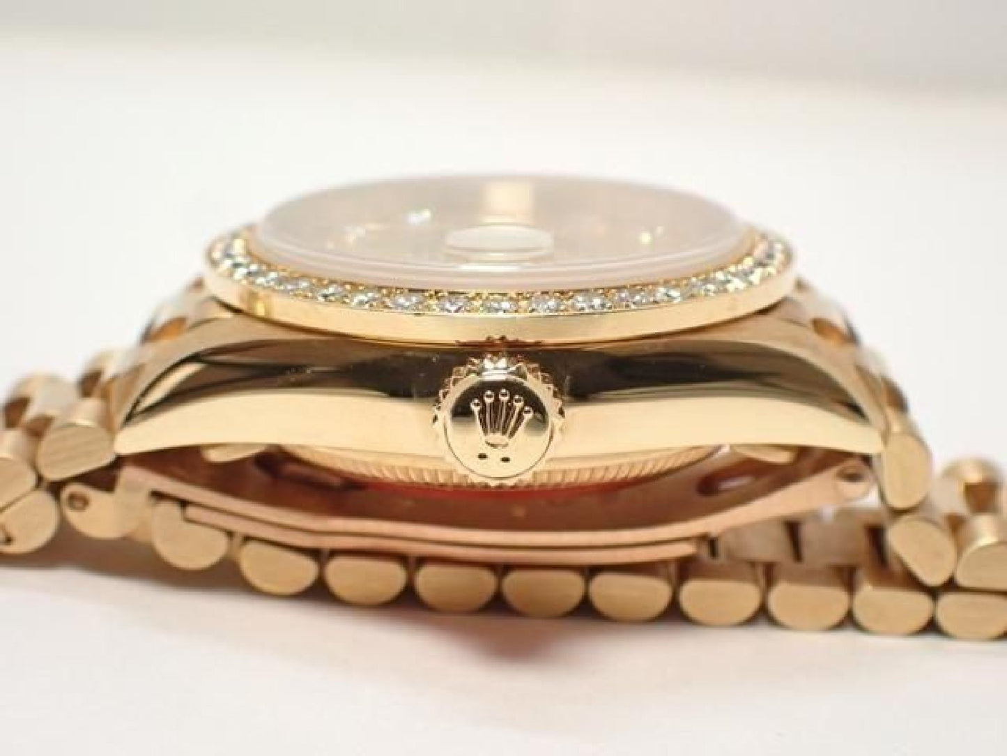 ROLEX Datejust champagne 10P diamantkrans diamant 18KYG President-armbånd A-serie herre 193199743 hannari-shop