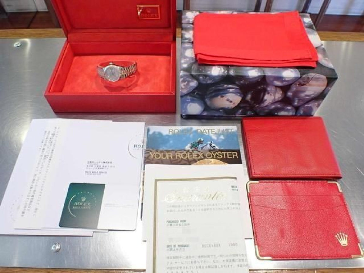 ROLEX Datejust Tridor 18KWG/ President-armbånd champagne urskive 10P diamantindeks '98 herre 193284152 hannari-shop