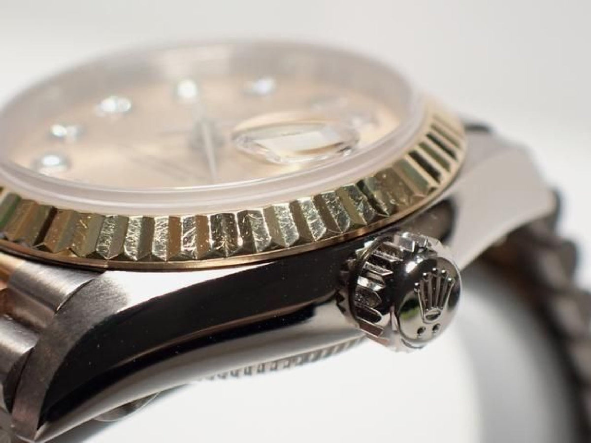 ROLEX Datejust Tridor 18KWG/ President-armbånd champagne urskive 10P diamantindeks '98 herre 193284152 hannari-shop