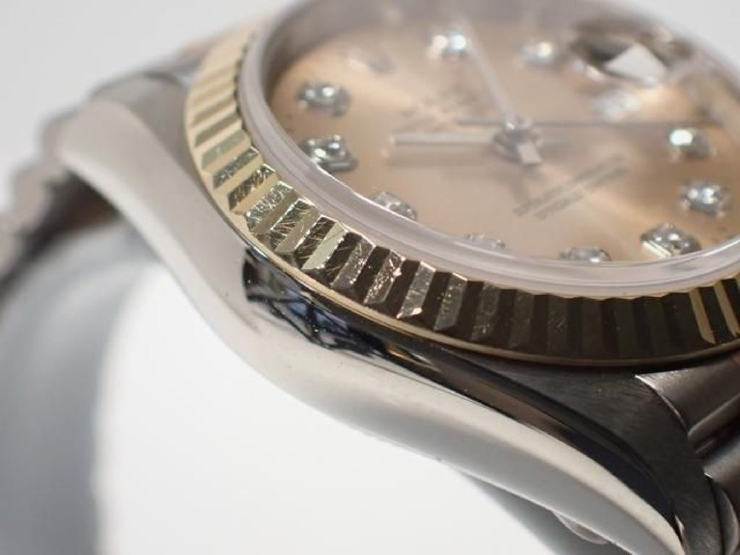ROLEX Datejust Tridor 18KWG/ President-armbånd champagne urskive 10P diamantindeks '98 herre 193284152 hannari-shop