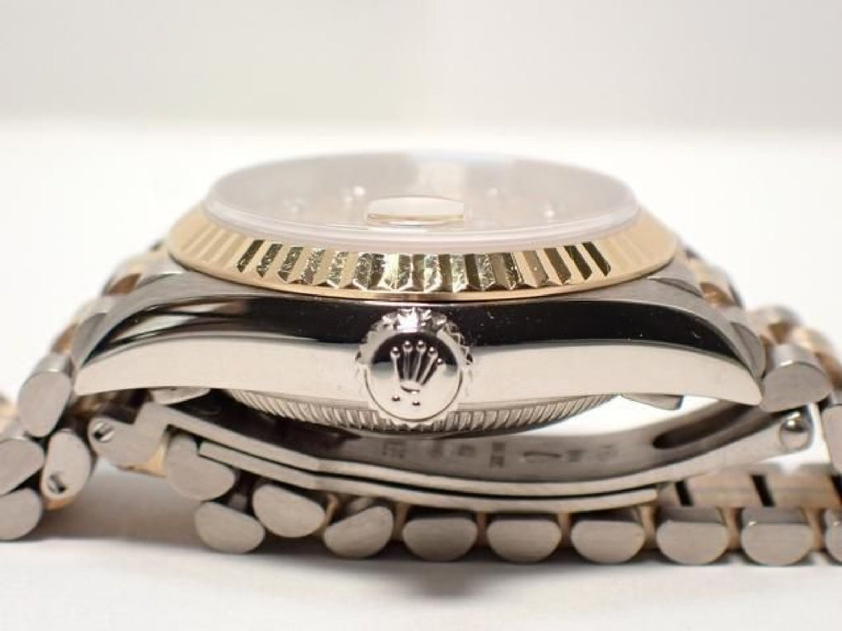 ROLEX Datejust Tridor 18KWG/ President-armbånd champagne urskive 10P diamantindeks '98 herre 193284152 hannari-shop