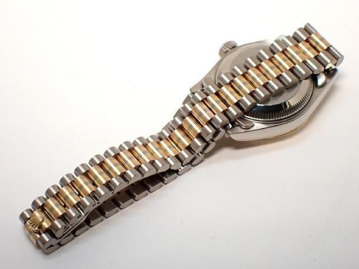 ROLEX Datejust Tridor 18KWG/ President-armbånd champagne urskive 10P diamantindeks '98 herre 193284152 hannari-shop