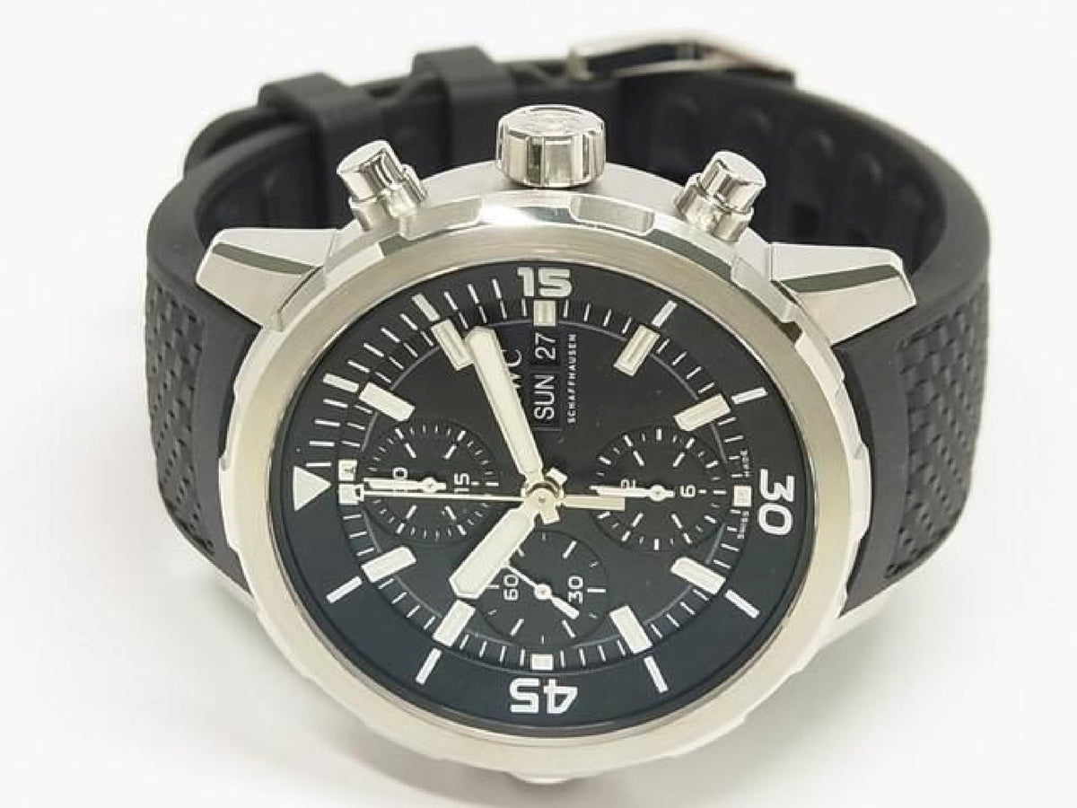 IWC Aquatimer Chronograph zwarte IW376803 authentieke armband heren 193350077 hannari-shop