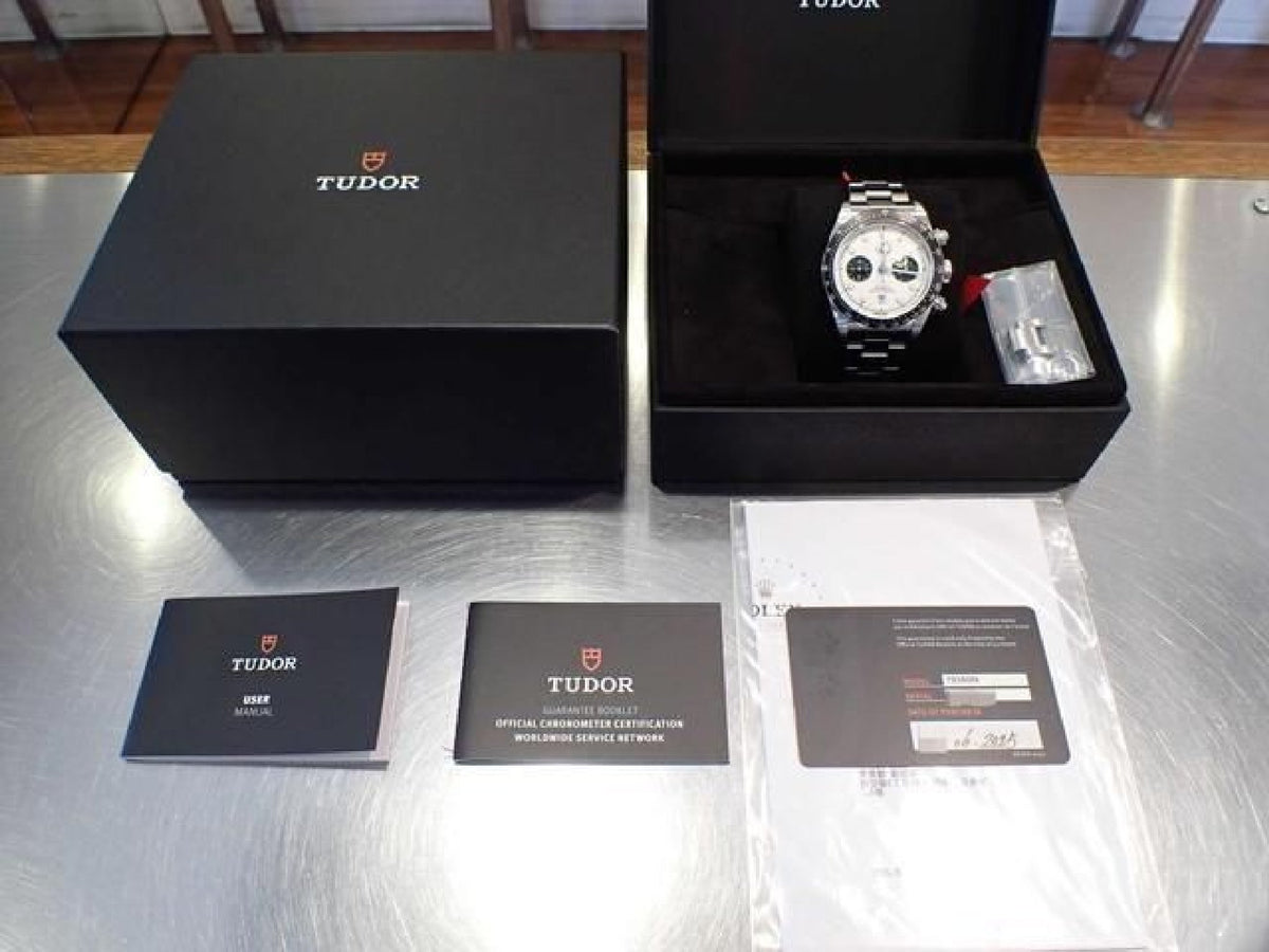TUDOR Black Bay Chrono Opaline x black 79360N new buckle '25 Mens 193484008 hannari-shop