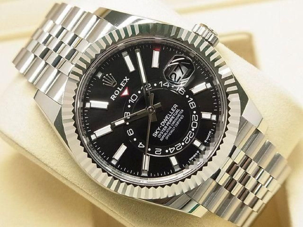 ROLEX Sky-Dweller black 336934 Jubilee Bracelet Specification unused Mens 193487827 hannari-shop