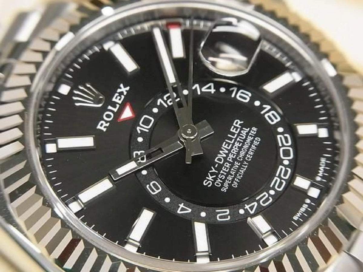 ROLEX Sky-Dweller black 336934 Jubilee Bracelet Specification unused Mens 193487827 hannari-shop