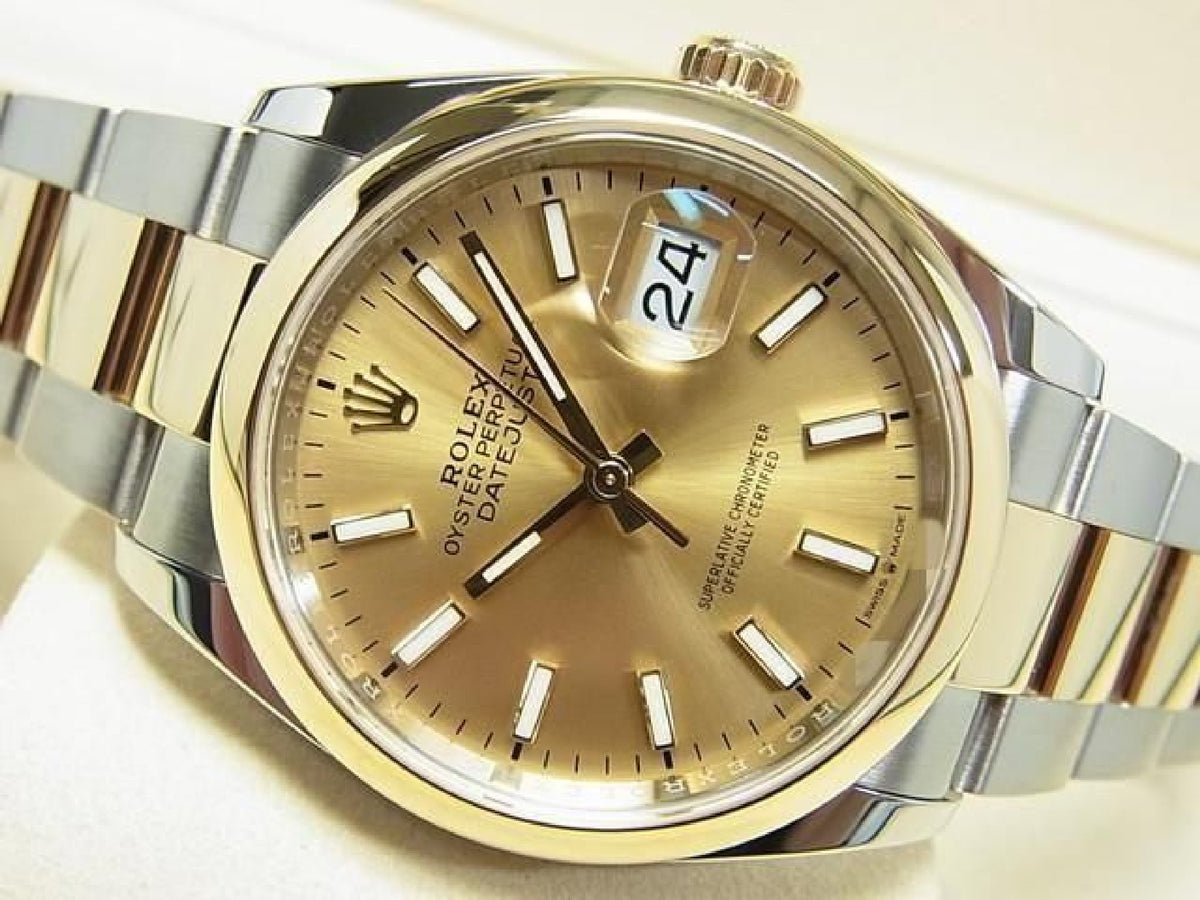 ROLEX Datejust36 SS xYG champagne Ref.126203 Mens 193492858 hannari-shop
