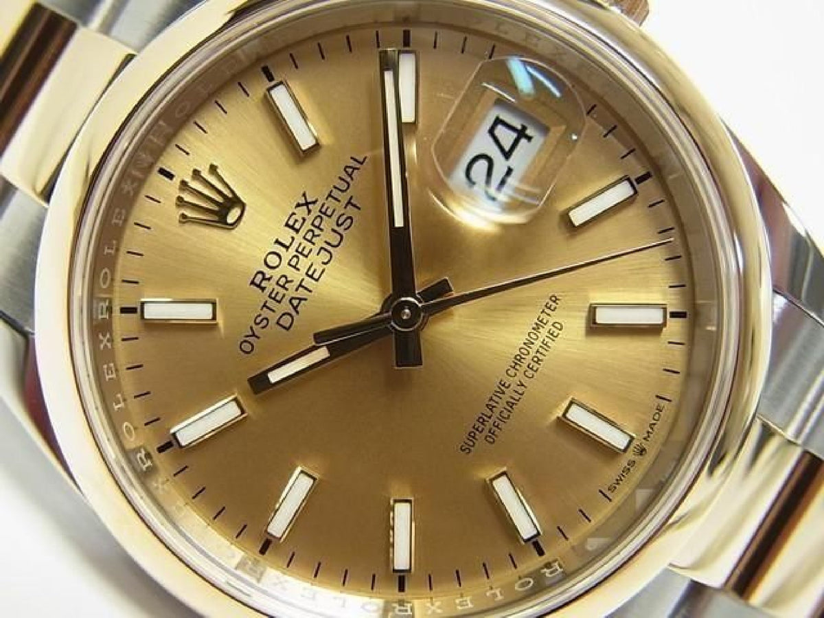 ROLEX Datejust36 SS xYG champagne Ref.126203 Mens 193492858 hannari-shop