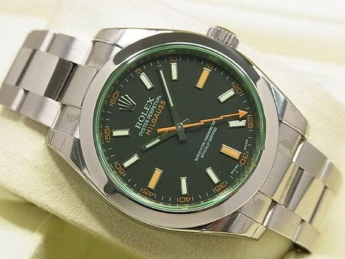 ROLEX Milgauss  black 116400GV V series protective seal unused Mens 193493885 hannari-shop