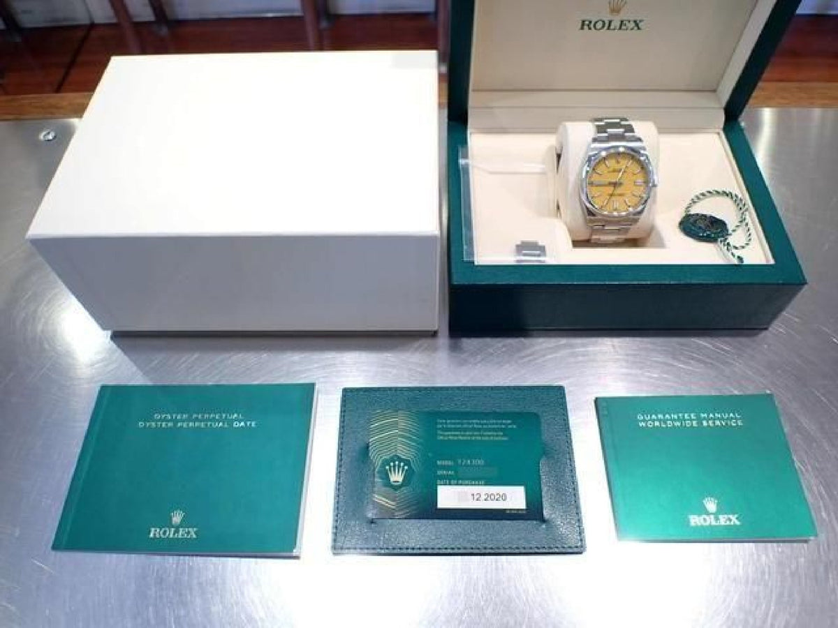 ROLEX Oyster PERPETUAL 41 yellow 124300 Mens 193577041 hannari-shop