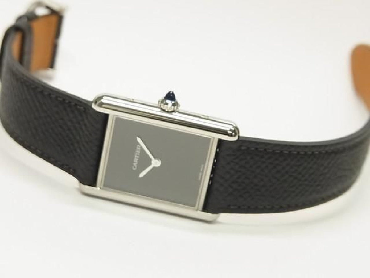 CARTIER Tank Must watch LM quartz black WSTA0108 Womens 193592986 hannari-shop