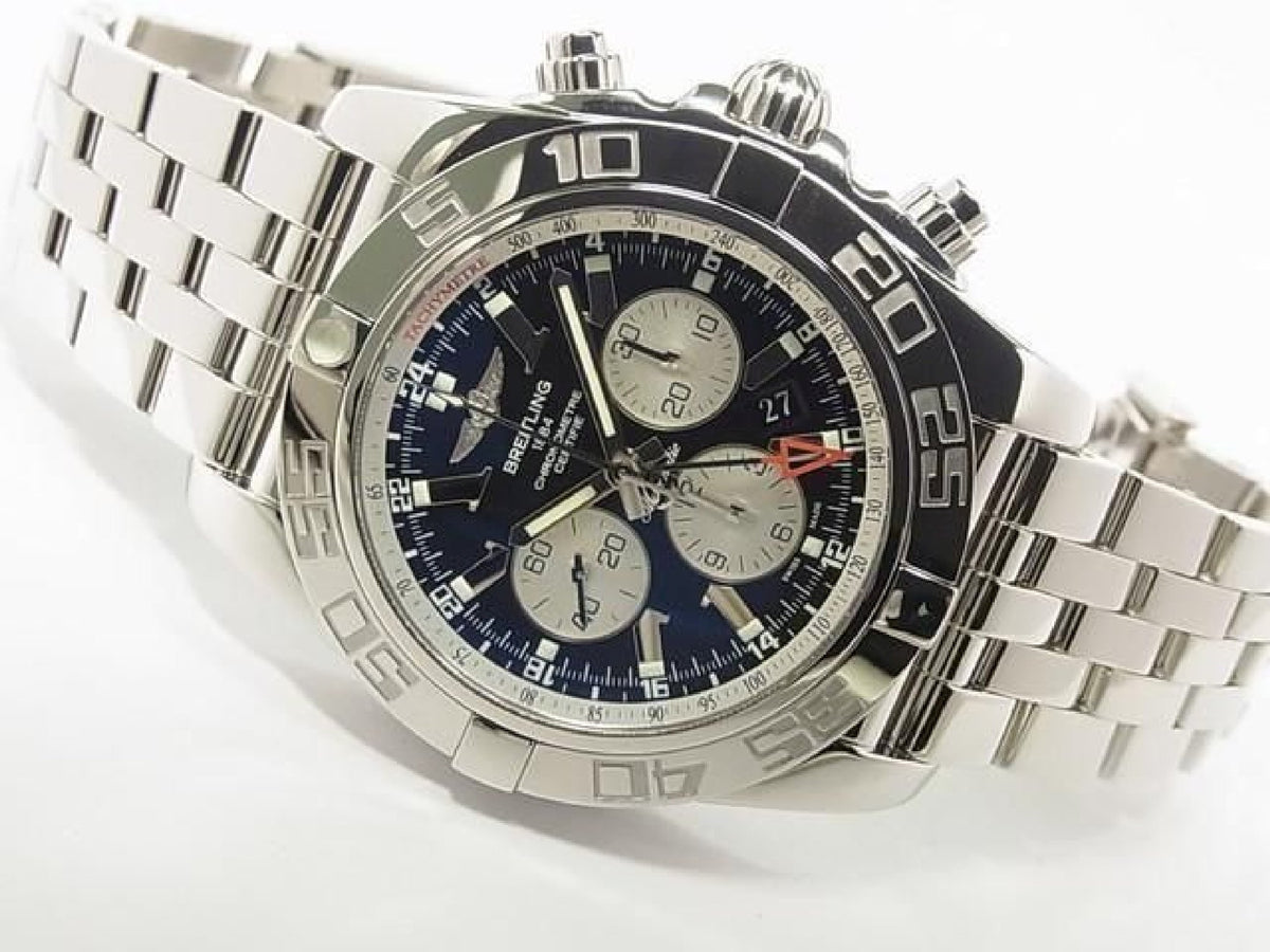 BREITLING Chrono Mat GMT black A041B69PA Genuine goods Mens 193619081 hannari-shop