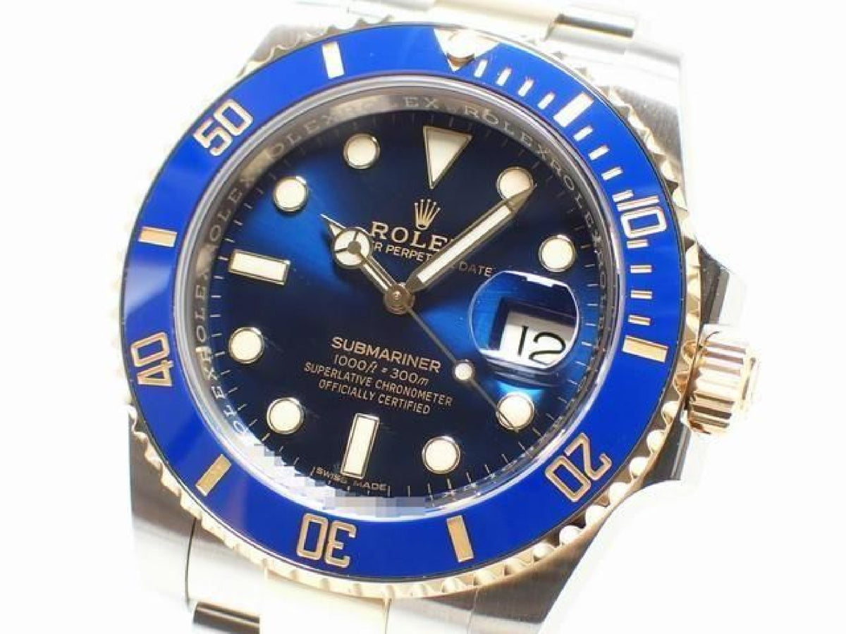 ROLEX Submariner date 18KYG combination blue 116613LB '17 Mens 193663394 hannari-shop