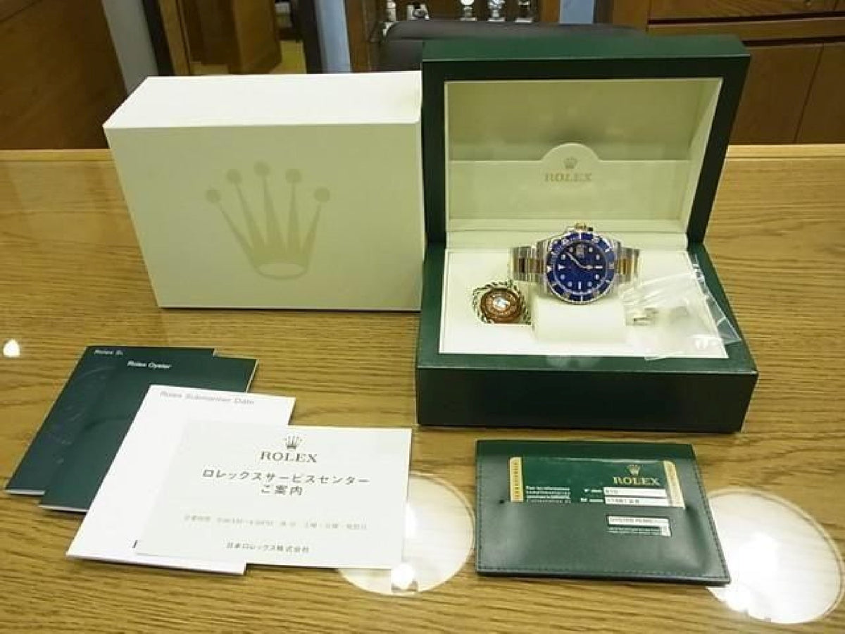 ROLEX Submariner date SS xYG blue8P diamond Ref.116613GLB Uomo 193804161 hannari-shop
