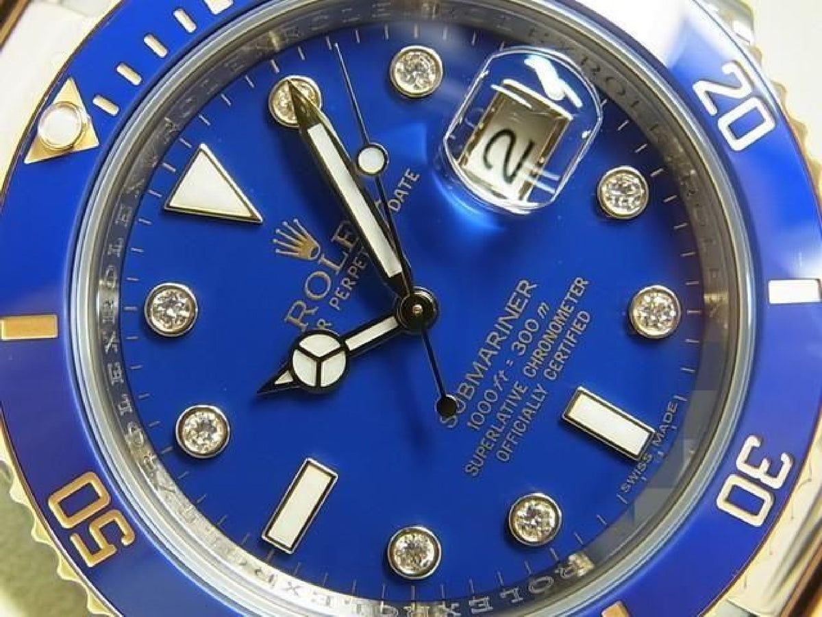 ROLEX Submariner date SS xYG blue8P diamond Ref.116613GLB Uomo 193804161 hannari-shop
